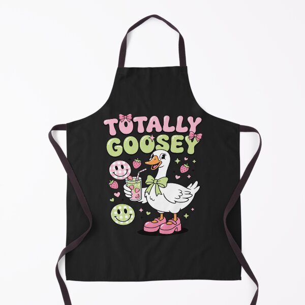 Item preview, Totally Goosey Cute Retro Goose with Strawberry Drink designed and sold by AvivaCreative.