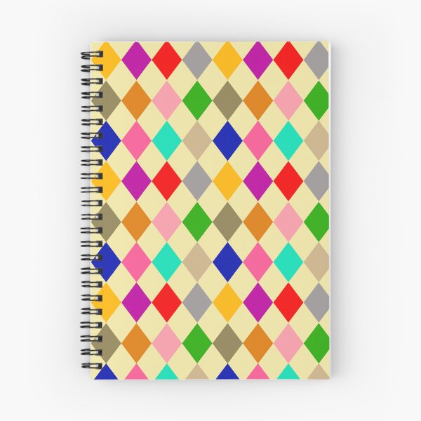 Item preview, Multicolored Harlequin Diamonds Pattern Design - Yellow  designed and sold by PatternTitan.