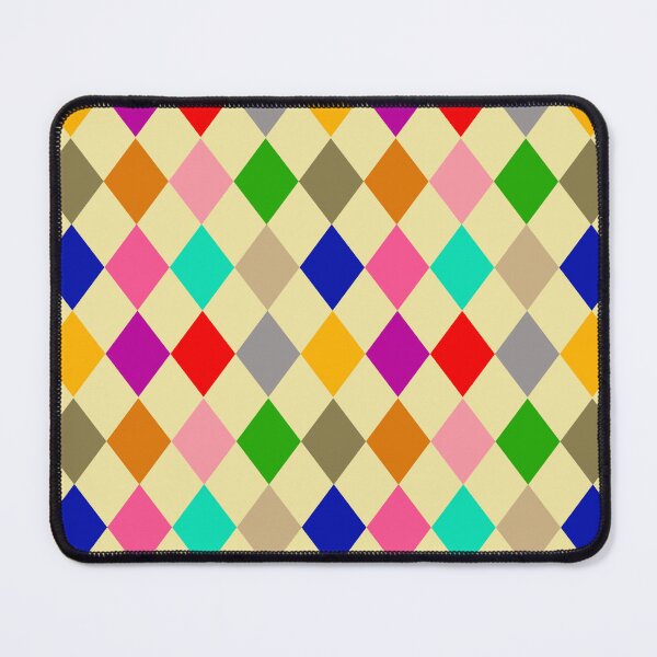 Item preview, Multicolored Harlequin Diamonds Pattern Design - Yellow designed and sold by PatternTitan.