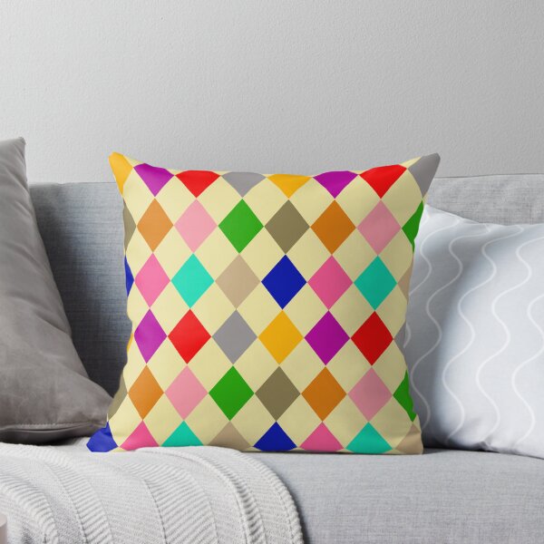 Item preview, Multicolored Harlequin Diamonds Pattern Design - Yellow  designed and sold by PatternTitan.