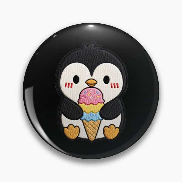 Item preview, Tiny Penguin Holding Ice Cream designed and sold by ColorSplash123.