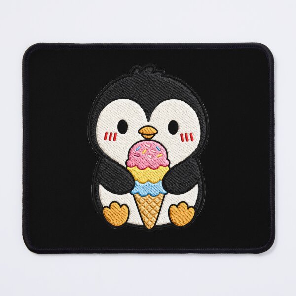 Item preview, Tiny Penguin Holding Ice Cream designed and sold by ColorSplash123.