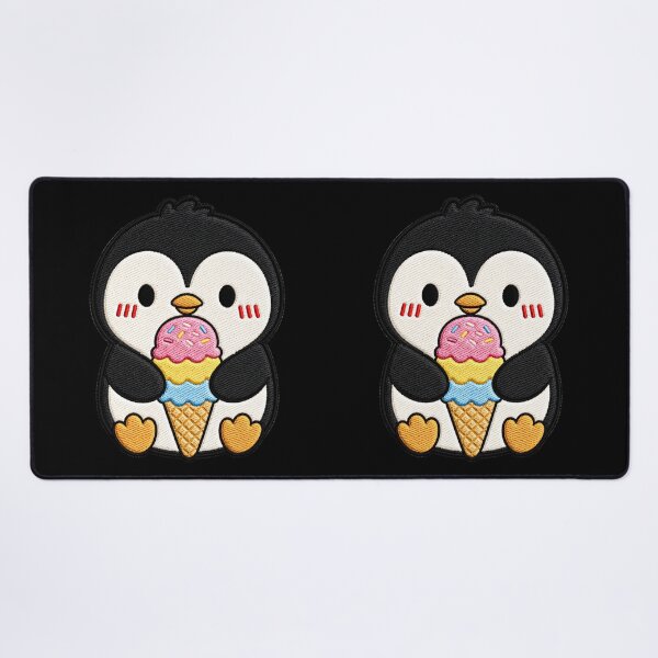 Item preview, Tiny Penguin Holding Ice Cream designed and sold by ColorSplash123.