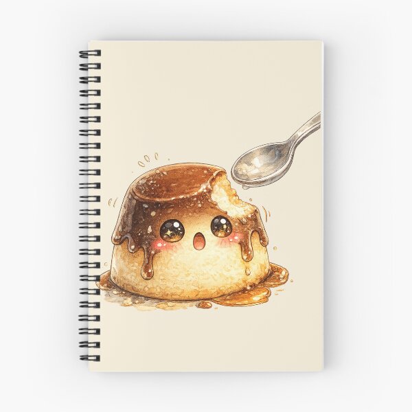 Item preview, Kawaii Pudding Watercolor Illustration – Cute Flan Dessert Character with Caramel Hat designed and sold by MagicMakerPh.