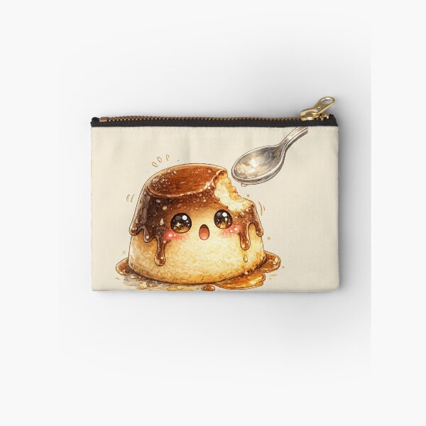 Item preview, Kawaii Pudding Watercolor Illustration – Cute Flan Dessert Character with Caramel Hat designed and sold by MagicMakerPh.