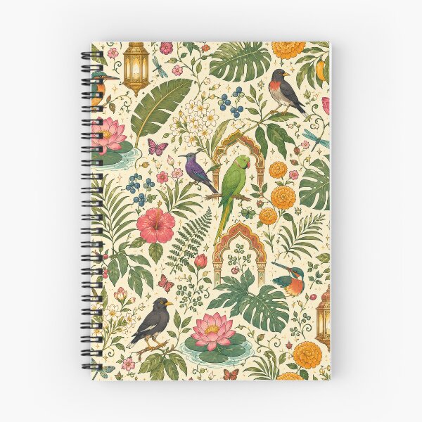 Item preview, Aesthetic Tropical Birds & Palace Courtyard Wallpaper Pattern designed and sold by OpenDreamArts.