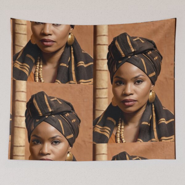Aperçu de l'œuvre Art - Afro-Bohemian Woman, African Elegance and Tradition créée et vendue par Beat-It.