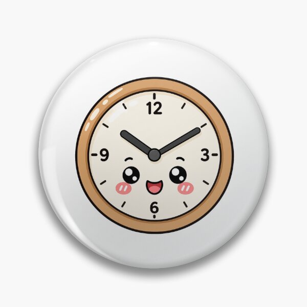 Item preview, Cute Kawaii Wall Clock Happy Time Cartoon Design designed and sold by Seculinator.