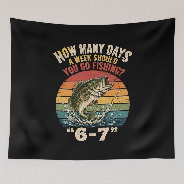 Item preview, How Many Days A Week Should You Go Fishing 6 7 Boys Fishing designed and sold by OlakunleOloroz.