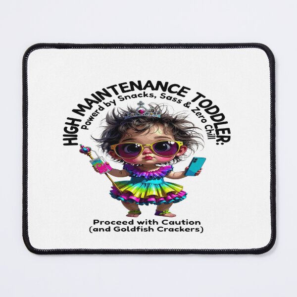 Item preview, High Maintenance Toddler – Snacks, Sass & Zero Chill | Funny Toddler Mom Life T-Shirt | Cute Chaos Baby Graphic | Parenting Humor Gift designed and sold by Sushikidsntoddlers.