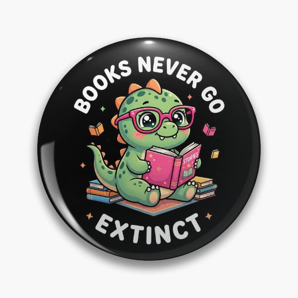 Item preview, Cute Dinosaur With Books Reading Never Go Extinct designed and sold by dudelinart.