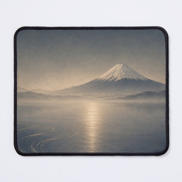 Item preview, Mount Fuji Moonlight Japanese Wall Art | Premium Japandi Landscape Print | Full Moon Zen Decor designed and sold by YugenWaveShadow.