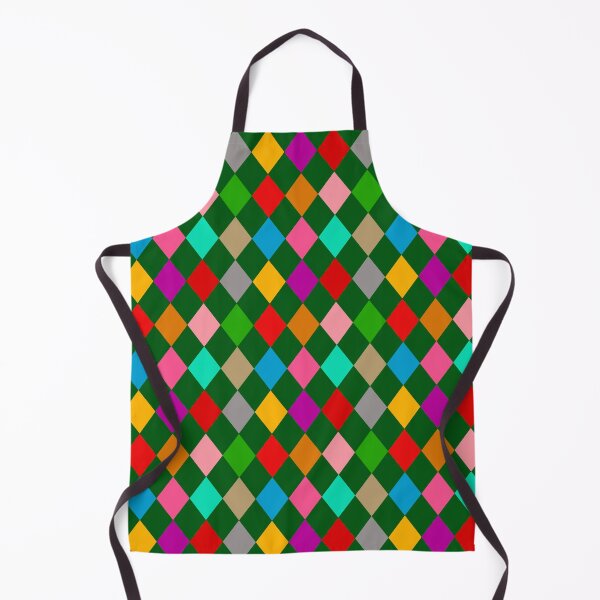Item preview, Multicolored Harlequin Diamonds Pattern Design - Green designed and sold by PatternTitan.