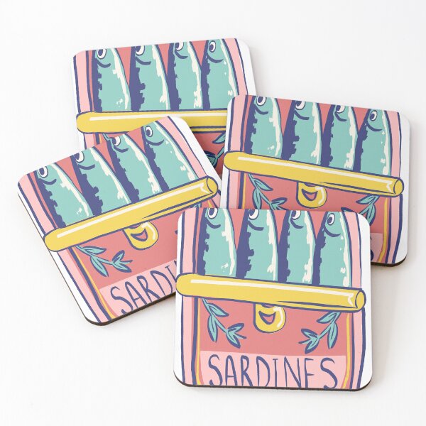 Item preview, “Sardines” fish illustration  designed and sold by KatieBehanArt.