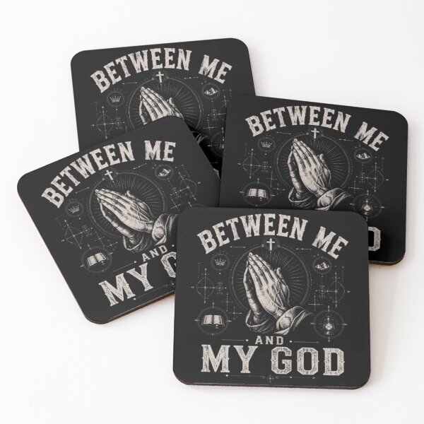 Item preview, Between Me and My God – Vintage Praying Hands Christian Faith T-Shirt Design designed and sold by Obiechefu.