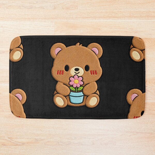 Item preview, Shy Bear Hugging Flower Pot designed and sold by ColorSplash123.