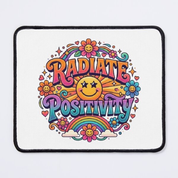 Item preview, Radiate Positivity Retro Typography T-Shirt | Groovy Colorful Quote | Smiley Aesthetic Graphic Tee designed and sold by Faisal Shah.