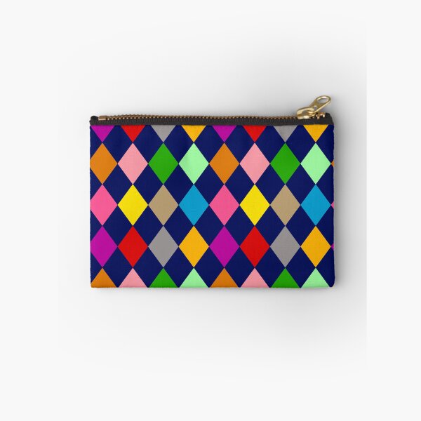 Item preview, Multicolored Harlequin Diamonds Pattern Design - Blue  designed and sold by PatternTitan.