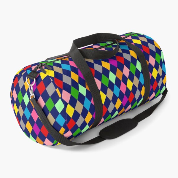 Item preview, Multicolored Harlequin Diamonds Pattern Design - Blue  designed and sold by PatternTitan.