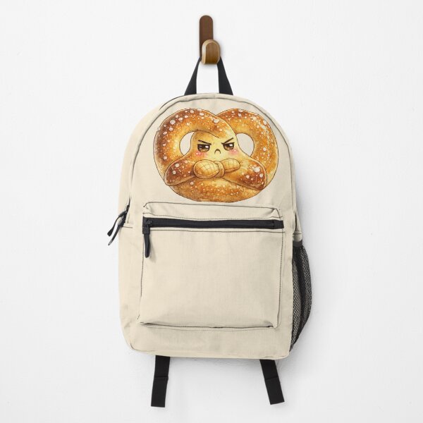 Item preview, Kawaii Pretzel Watercolor Illustration – Cute Salty Bread Character with Attitude designed and sold by MagicMakerPh.