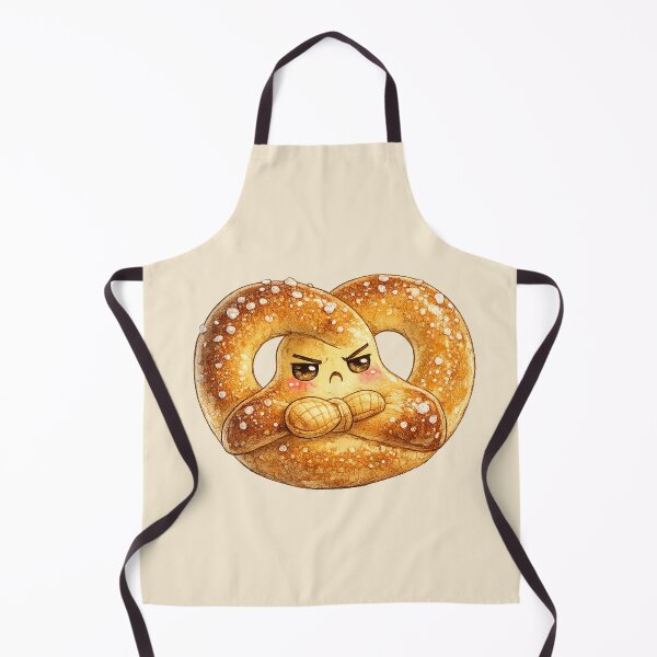 Item preview, Kawaii Pretzel Watercolor Illustration – Cute Salty Bread Character with Attitude designed and sold by MagicMakerPh.