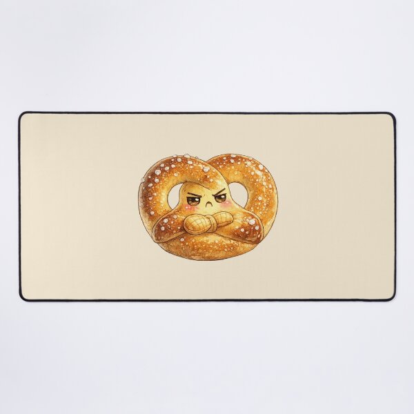 Item preview, Kawaii Pretzel Watercolor Illustration – Cute Salty Bread Character with Attitude designed and sold by MagicMakerPh.