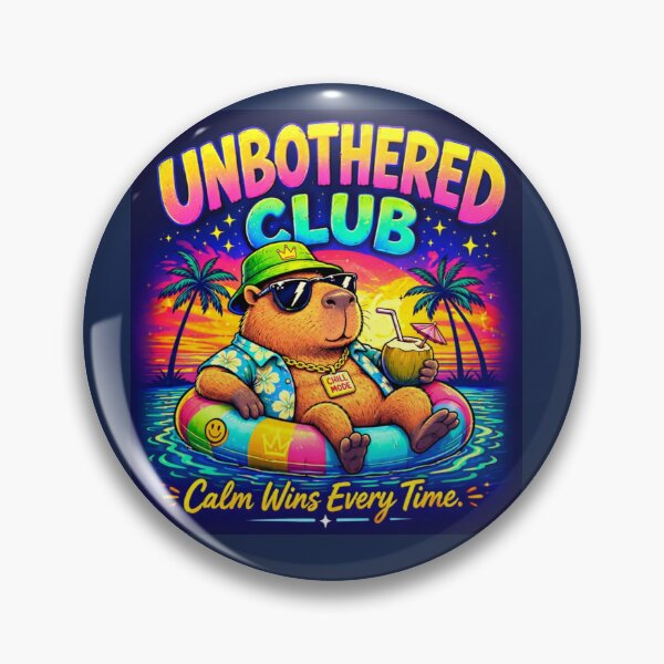 Item preview, Unbothered Club – Chill Capybara Art designed and sold by Dogandesighn.
