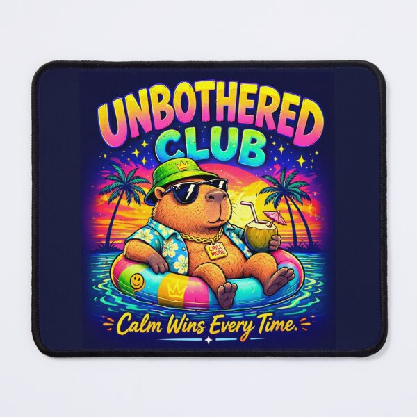 Item preview, Unbothered Club – Chill Capybara Art designed and sold by Dogandesighn.