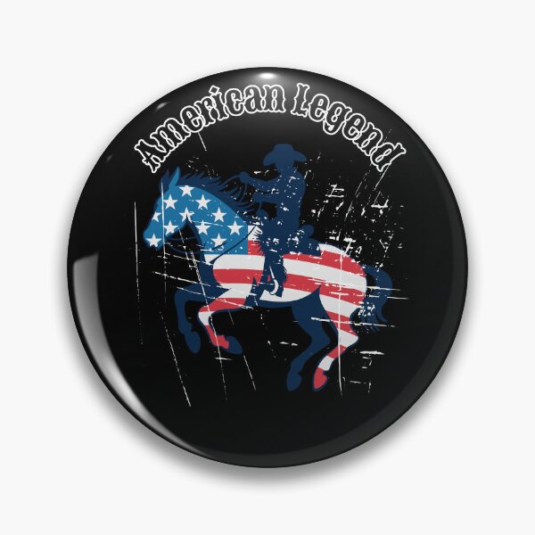 Item preview, American Legend Bronc Rider - Patriotic Rodeo Western Art designed and sold by Art89-T-Shirts.