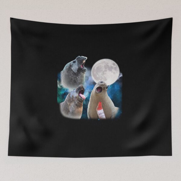 Item preview, Neil the seal howling the moon designed and sold by ArtCreations79.