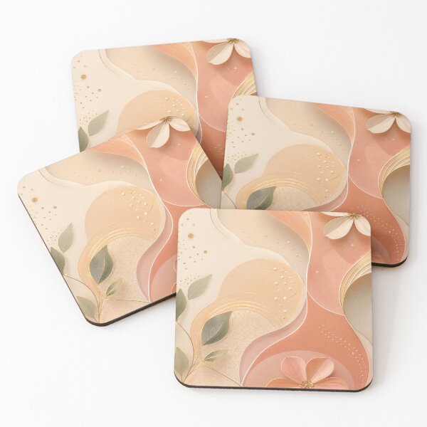 Item preview, Elegant Abstract Floral Paper Cut Background | Neutral Boho Botanical Wall Art designed and sold by DesignMod.