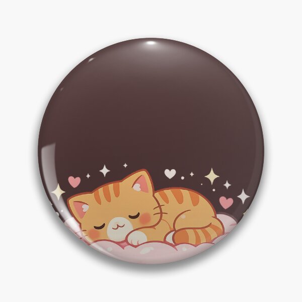 Item preview, Cute Kawaii Sleeping Cat on Pink Cloud Sticker designed and sold by Chinnibujji.