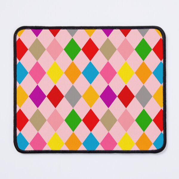 Item preview, Multicolored Harlequin Diamonds Pattern Design - Pink designed and sold by PatternTitan.