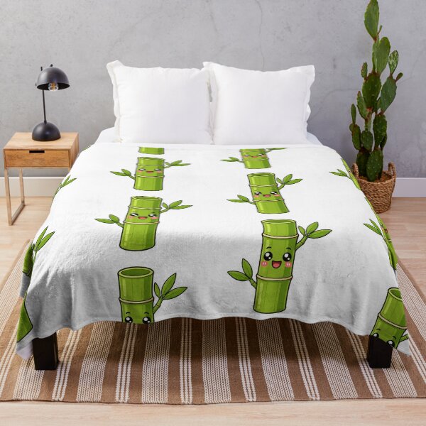 Item preview, Cute Kawaii Bamboo Stalk Happy Green Nature Cartoon designed and sold by Seculinator.