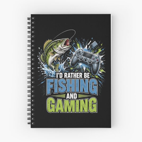 Item preview, I’d Rather Be Fishing and Gaming Funny Fisherman Gamer designed and sold by OlakunleOloroz.
