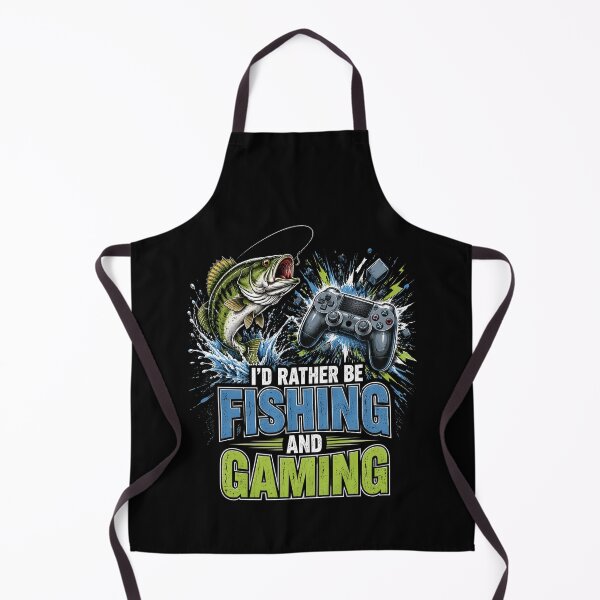 Item preview, I’d Rather Be Fishing and Gaming Funny Fisherman Gamer designed and sold by OlakunleOloroz.