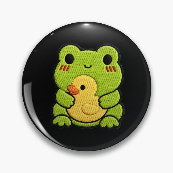 Item preview, Silly Frog Holding Rubber Duck designed and sold by ColorSplash123.