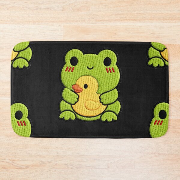 Item preview, Silly Frog Holding Rubber Duck designed and sold by ColorSplash123.