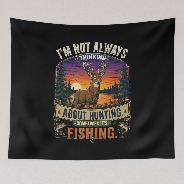 Item preview, I'm Not Always Thinking About Hunting Sometimes It's Fishing designed and sold by OlakunleOloroz.