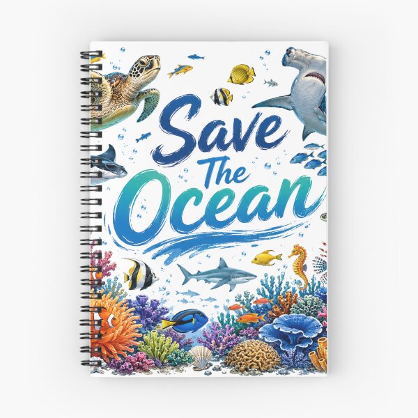 Item preview, Save The Ocean Colorful Marine Life Poster  designed and sold by Skyrocketz.