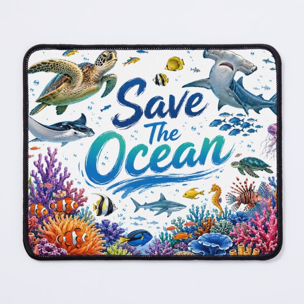 Item preview, Save The Ocean Colorful Marine Life Poster  designed and sold by Skyrocketz.