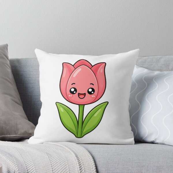 Item preview, Cute Kawaii Pink Tulip Flower Happy Spring Cartoon designed and sold by Seculinator.