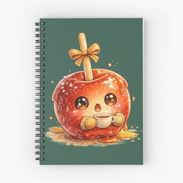 Item preview, Kawaii Candy Apple Watercolor Illustration – Cute Autumn Festival Dessert Art designed and sold by MagicMakerPh.