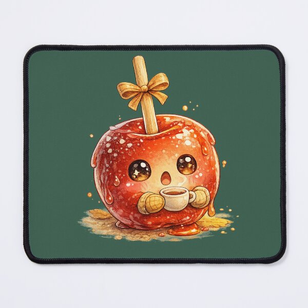 Item preview, Kawaii Candy Apple Watercolor Illustration – Cute Autumn Festival Dessert Art designed and sold by MagicMakerPh.