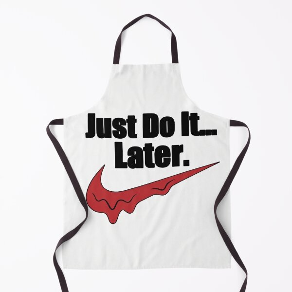 Item preview, Just Do It Later Funny Swoosh Parody designed and sold by drhett09.