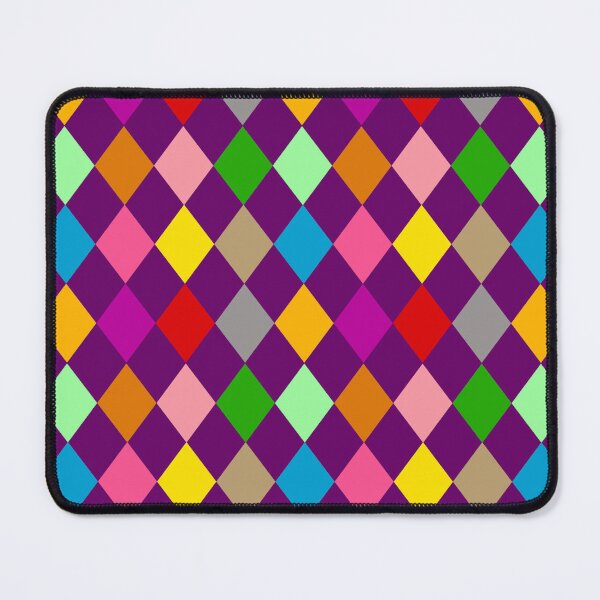 Item preview, Multicolored Harlequin Diamonds Pattern Design - Purple designed and sold by PatternTitan.