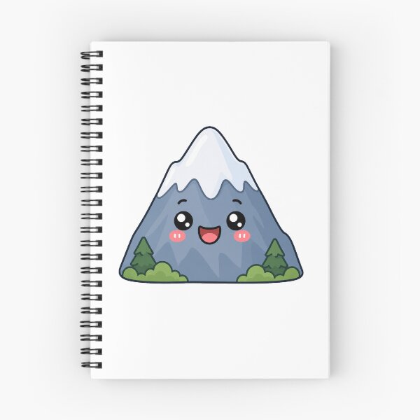 Item preview, Cute Kawaii Mountain Happy Hiking Nature Adventure Cartoon designed and sold by Seculinator.