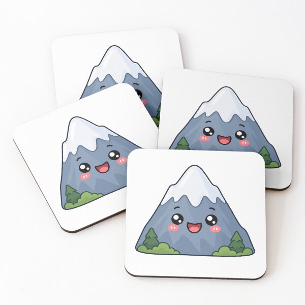 Item preview, Cute Kawaii Mountain Happy Hiking Nature Adventure Cartoon designed and sold by Seculinator.