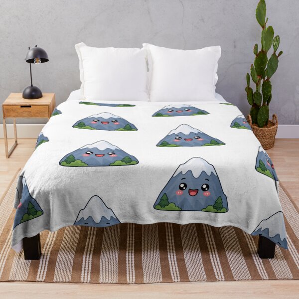 Item preview, Cute Kawaii Mountain Happy Hiking Nature Adventure Cartoon designed and sold by Seculinator.