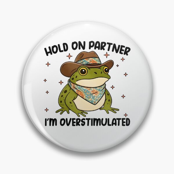 Item preview, Hold On Partner I'm Overstimulated designed and sold by ladycerebellum.